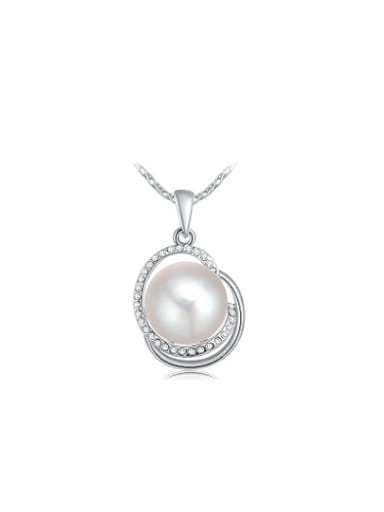 Beautiful Geometric Shaped Artificial Pearl Necklace