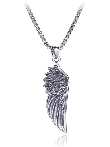 Stainless Steel With Gun Plated Trendy Angel Necklaces