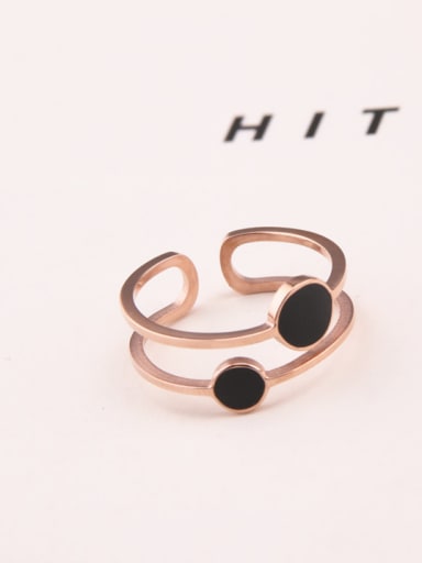 Round Pattern Double Lines Simple Ring