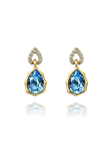 Fashion Crystal Water Drop Stud Earrings