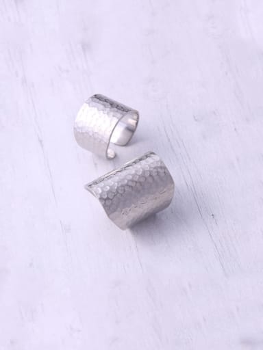 Titanium With Platinum Plated Personality BumpTexture Irregular Band Rings