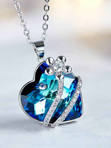 2018 2018 2018 2018 Heart-shaped austrian Crystal Necklace