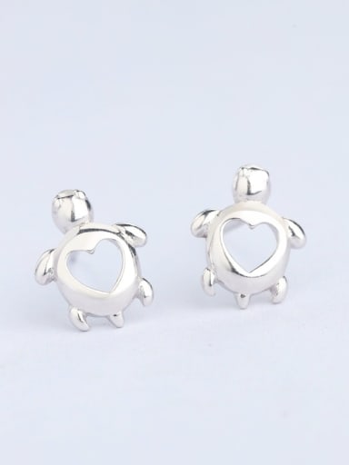 Tiny Personalized Turtles 925 Silver Stud Earrings