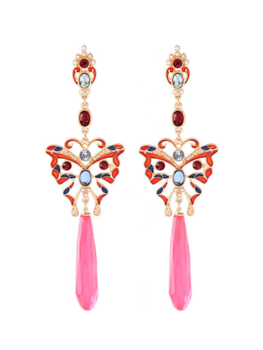Colorful Elegant Enamel Long Fashion Drop Earrings