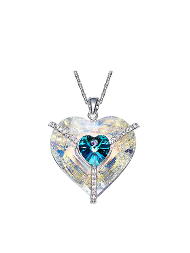 Fashion Elegant Heart shaped austrian Crystal Necklace