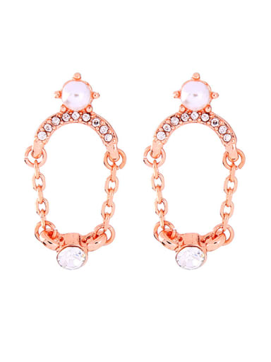 Simple Western Style Artificial Pearls Stud Earrings