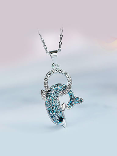 S925 Silver Dolphin Shaped Necklace