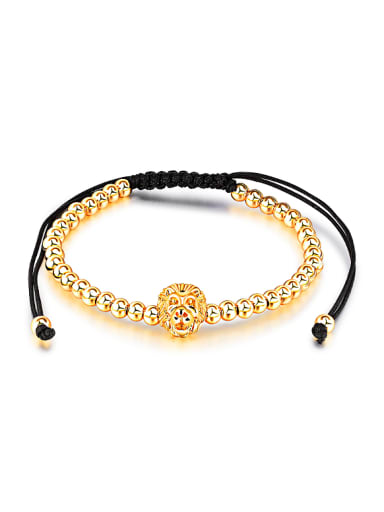 Fashion Lion Head Beads Adjustable Bracelet