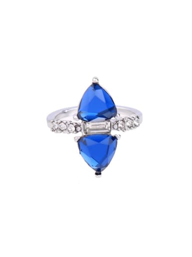 Elegant Artificial Sapphire Fashion Simple Alloy Ring