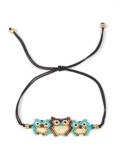 custom Owl Shaped Accessories Colorful Woven Bracelet