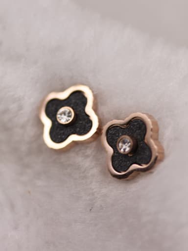 leaf Flower Shaped Stud Earrings