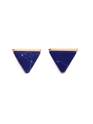 Lovely Triangular Synthetic Stones  Alloy stud Earring