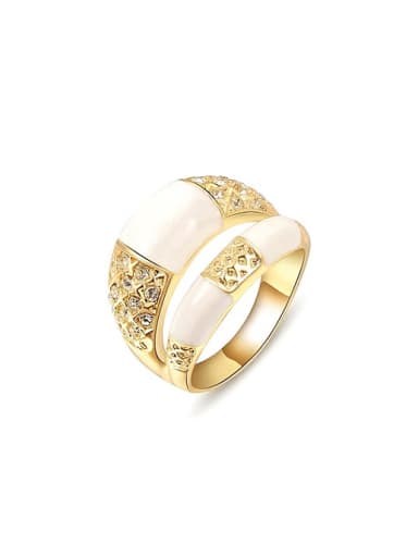 Exquisite 18K Gold Scarf Shaped Opal Ring