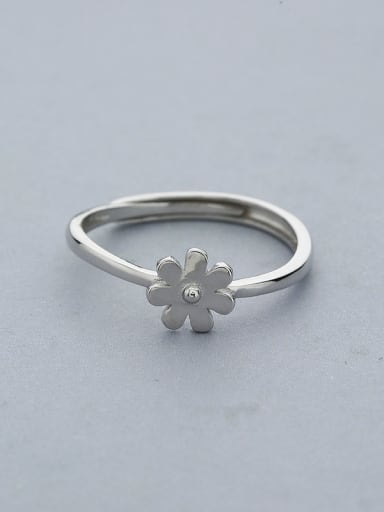 Women Elegant 925 Silver Flower Ring