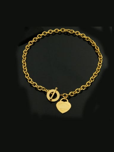 Simple Fashion Heart Shaped Accessories  Titanium Bracelet