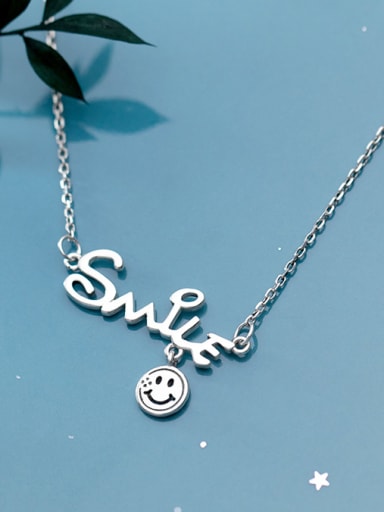 925 Sterling Silver With Platinum Plated Personality Monogrammed Necklaces