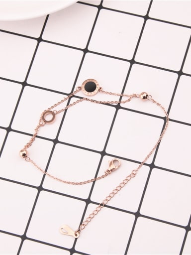 Rose Gold Plated Double Chain Anklet