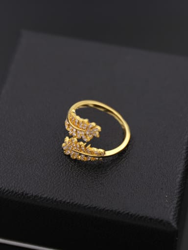 Leaves Shaped Opening Cocktail Ring