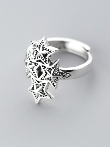 Women Fashionable Star Shaped S925 Silver Ring