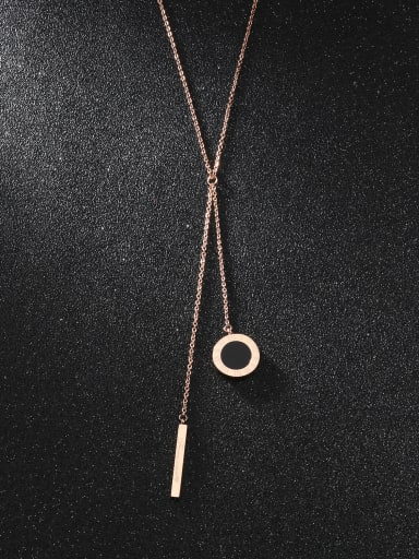 Copper With Rose Gold Plated Simplistic Round Necklaces