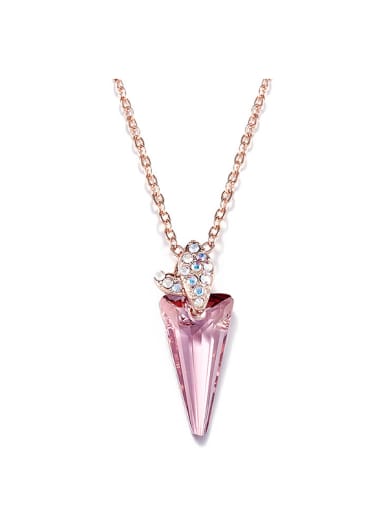 Triangle-shaped Crystal Necklace