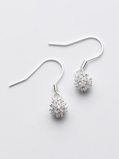 Fresh Dandelion Shaped S925 Silver Drop Earrings