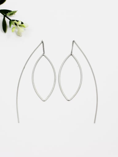 Exaggerated Silver Plated Geometric Shaped Earrings
