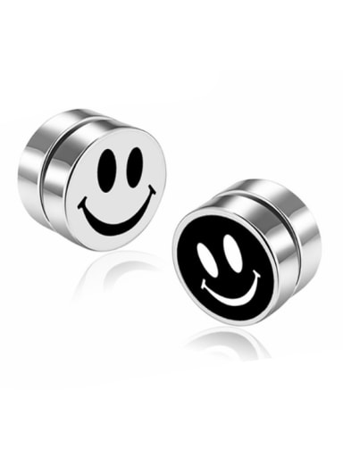 Stainless Steel With Personality Face Stud Earrings