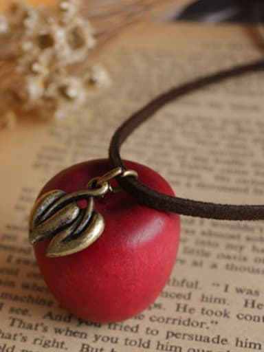 Exquisite Red Apple Shaped Necklace
