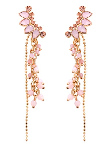 Alloy With Rose Gold Plated Trendy Water Drop Drop Earrings