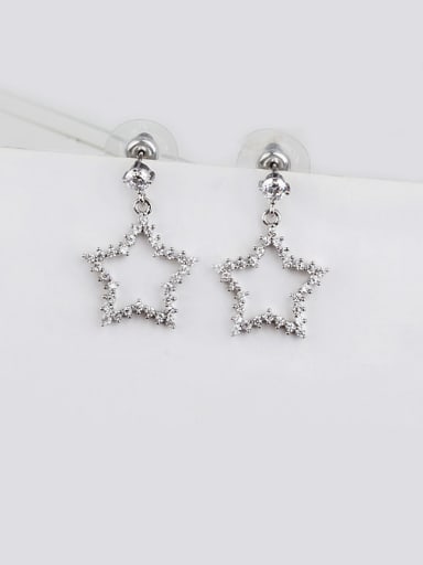 Sterling Silver Needle Pierced Big Star Anti Allergy Female stud Earring