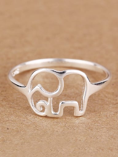Personalized Hollow Elephant Midi Ring