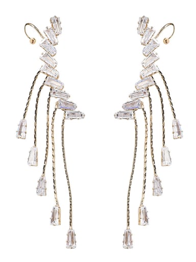 Alloy With Imitation Gold Plated Delicate Irregular Drop Earrings