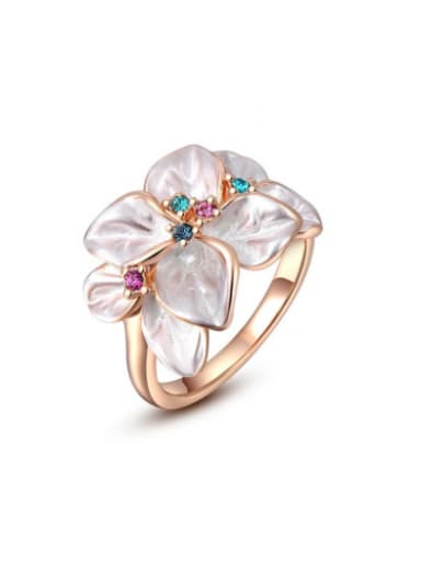 Colorful Rose Gold Plated Austria Crystal Ring