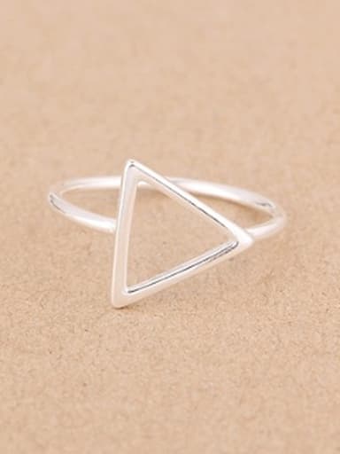 Simple Hollow Triangle Midi Ring