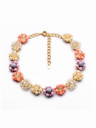 Colorful Flower Exaggerate Necklace