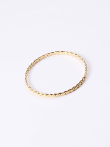 custom Titanium With Gold Plated Simplistic Smooth Wave Bangles
