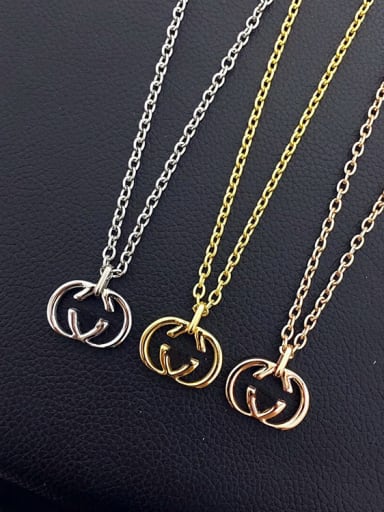 Simple Style Smooth Plating Fashion Titanium Necklace