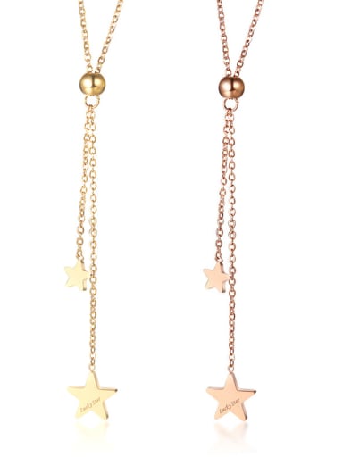 Copper With 18k Gold Plated Trendy Star Necklaces