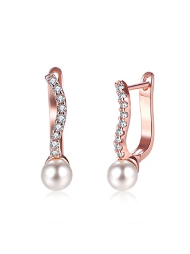 Fashion Artificial Pearl Rhinestones Earrings