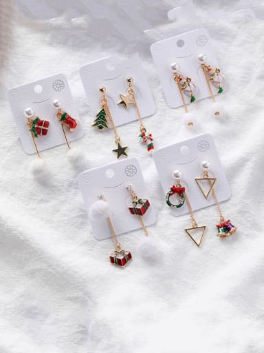 Alloy With  Rose Gold Plated Fashion Irregular Threader Earrings