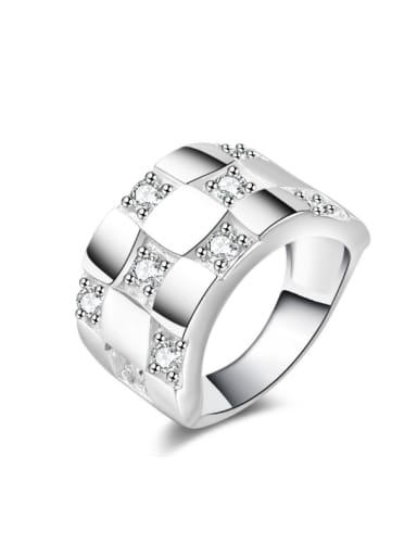 Fashion Silver Plated Zircons Good Ring