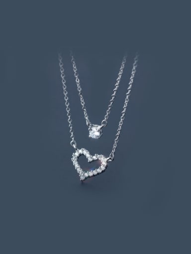 S925 Silver Sweet Love Double Sets of Chain