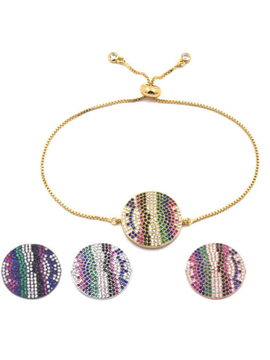 Colorful Round Shaped Adjustable Women Bracelet