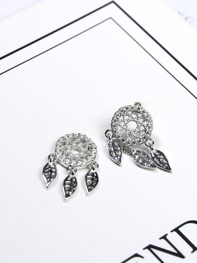 925 Silver Exquisite Little Leaves Stud Earrings