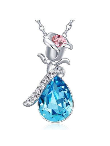 Flower-shaped austrian Crystal Necklace