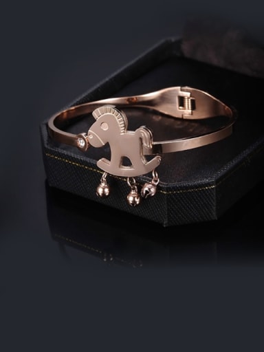 Rose Gold Stainless Steel Trojan Bells Bracelets