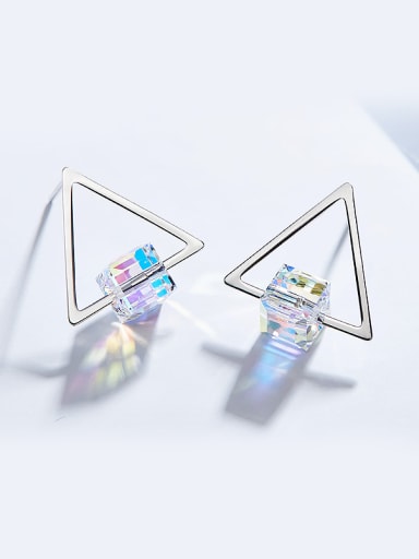 S925 Silver Triangle Shaped stud Earring