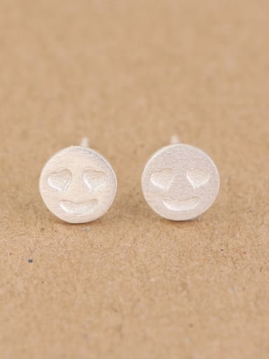 Tiny Smiling Face stud Earring