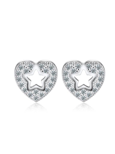Valentine's Day Gift Micro Pave Zircons Stud Earrings